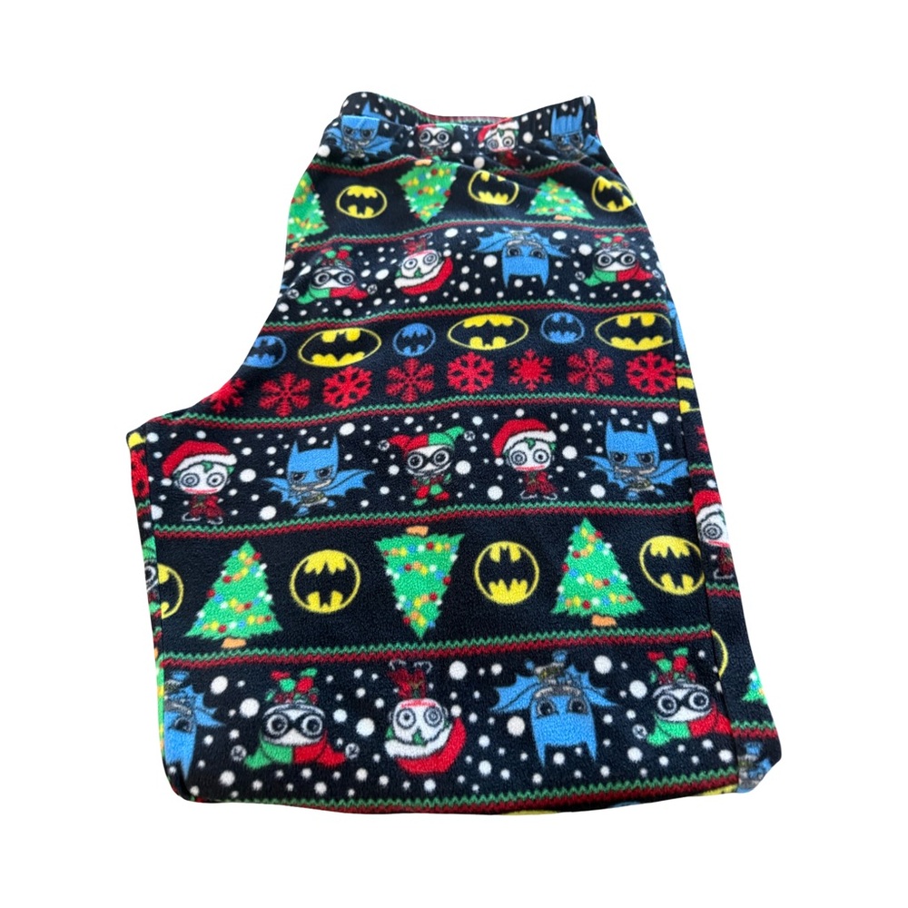 DC Comics Batman Christmas Pajama Set Women’s XL 16-18 Holiday 2 Piece - Picture 8 of 11